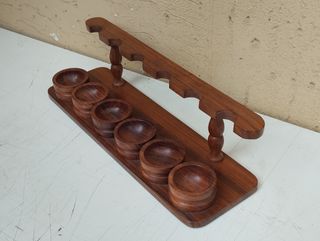 Portapipe porta-pipe legno massello 6 spazi