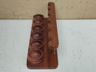 Portapipe porta-pipe legno massello 6 spazi