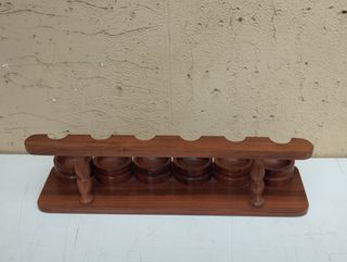 Portapipe porta-pipe legno massello 6 spazi