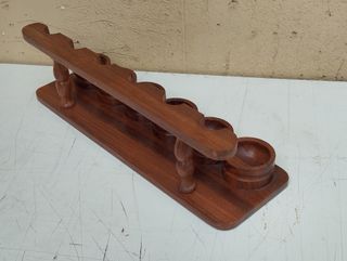 Portapipe porta-pipe legno massello 6 spazi