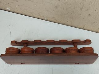 Portapipe porta-pipe legno massello 6 spazi