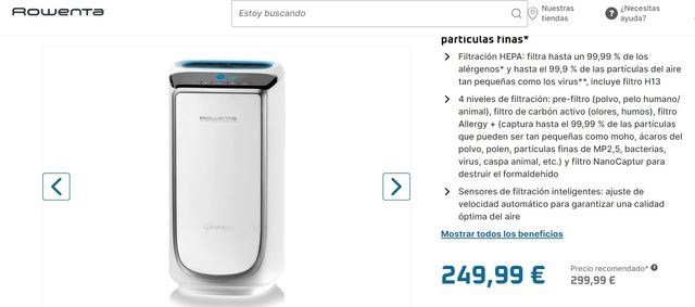 Purificador Rowenta Intense Pure Air