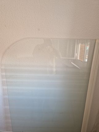 Mampara bañera baño blanca plato ducha