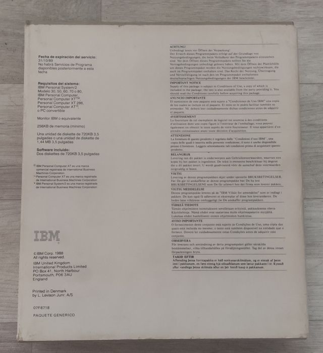 Sistema Operativo IBM DOS 4.0 Original
