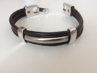 Pulsera cuero marrón