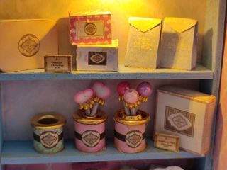 Casa miniatura tienda dulces pastel casita muñecas