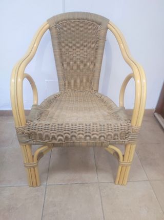 Silla de jardín de ratán