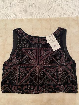 Top Zara de mujer de pedreria  nuevo