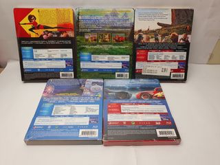 PACK 5 PELICULAS BLURAY DISNEY-PIXAR STEELBOOK NEW