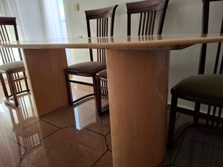 Mesa comedor mármol travertino 