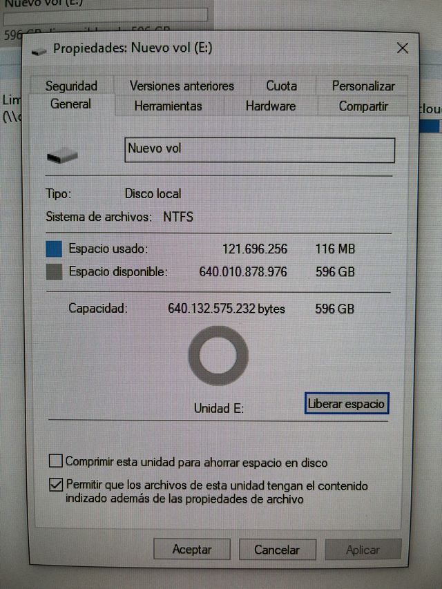 Disco duro Portatil 640Gb