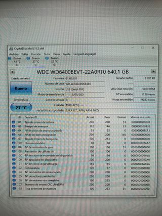 Disco duro Portatil 640Gb