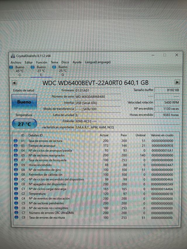 Disco duro Portatil 640Gb