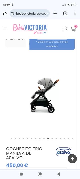 Magnífico carrito de bebe Trio Manilva