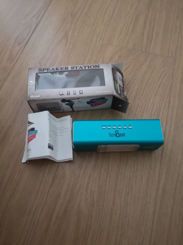 Altavoz Bluetooth turquesa, 17x 5