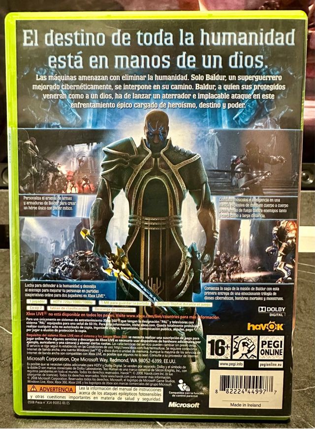 🇪🇸 Too Human (Xbox 360)