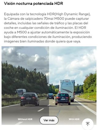 70mai Dash Cam M500 64GB GPS - Cámara para coche