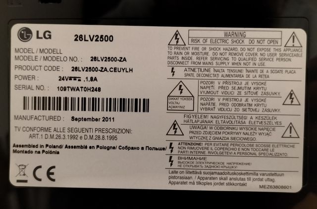 Televisor LG 26LV500-ZA