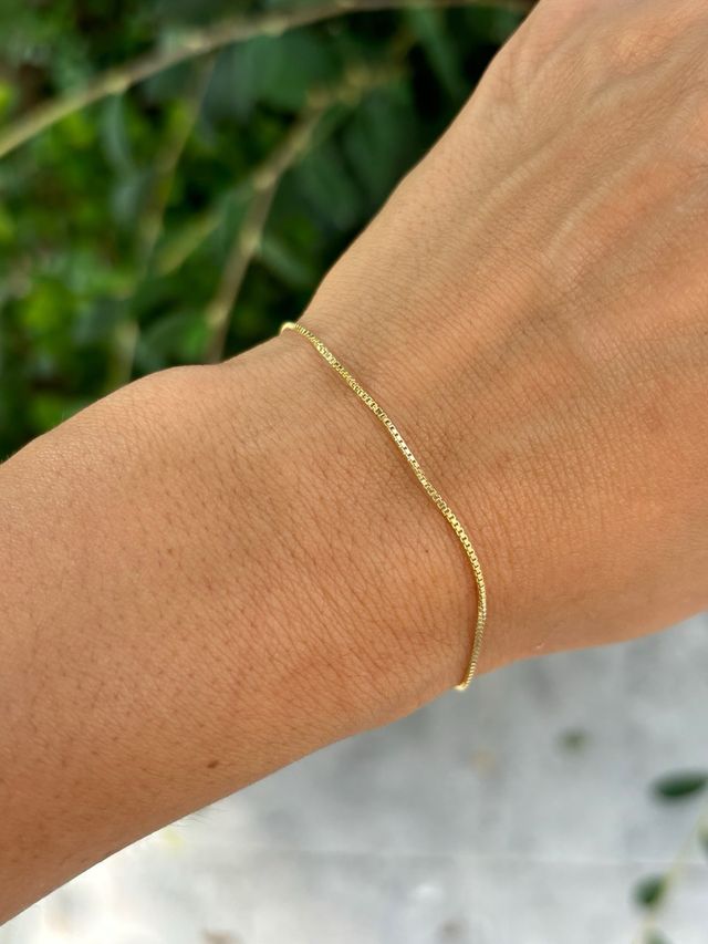 Braccialetto veneziana argento 925 placcato oro