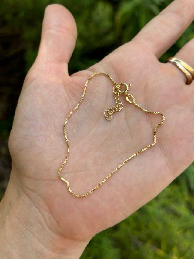 Braccialetto veneziana argento 925 placcato oro