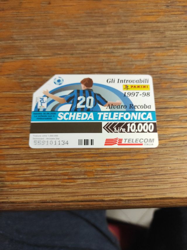 Scheda telefonica Recoba