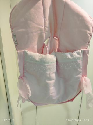 Saco de carrito bebe Rosa. marca pasito a pasito 