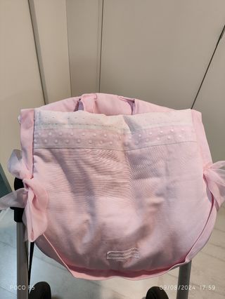 Saco de carrito bebe Rosa. marca pasito a pasito 