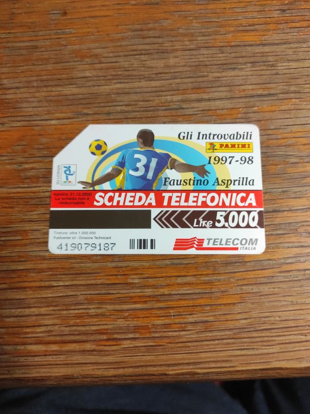 Scheda telefonica Asprilla