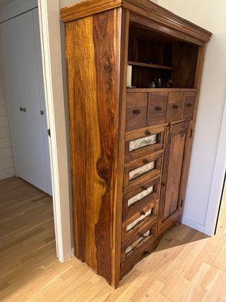 Muble cajonera estanteria colonial