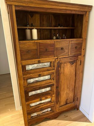 Muble cajonera estanteria colonial