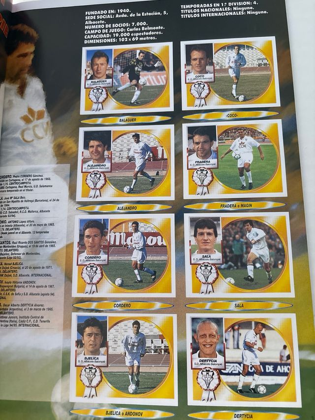 Album fascimil liga 94 95