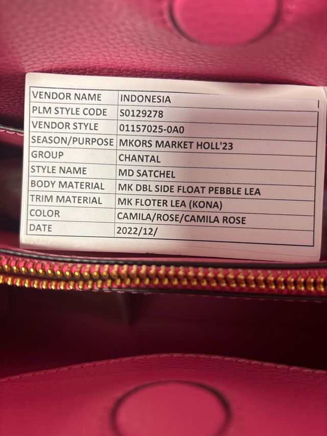 Bolso Fucsia Satchel Michael Kors