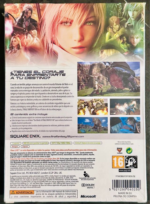 🇪🇸 Final Fantasy XIII. Edición Limitada (Xbox 360)