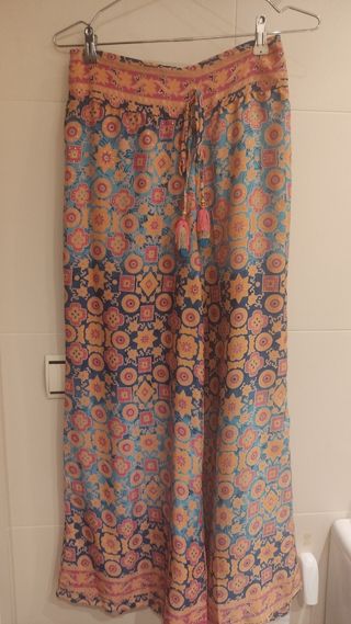 Falda pantalón fluida boho