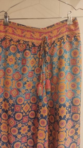 Falda pantalón fluida boho