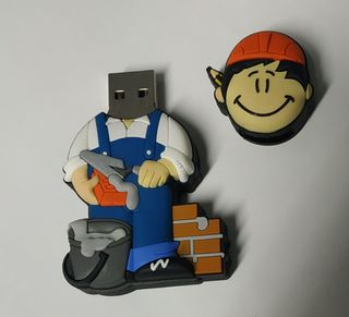 Pendrive Albañil 8gb fabricado en goma