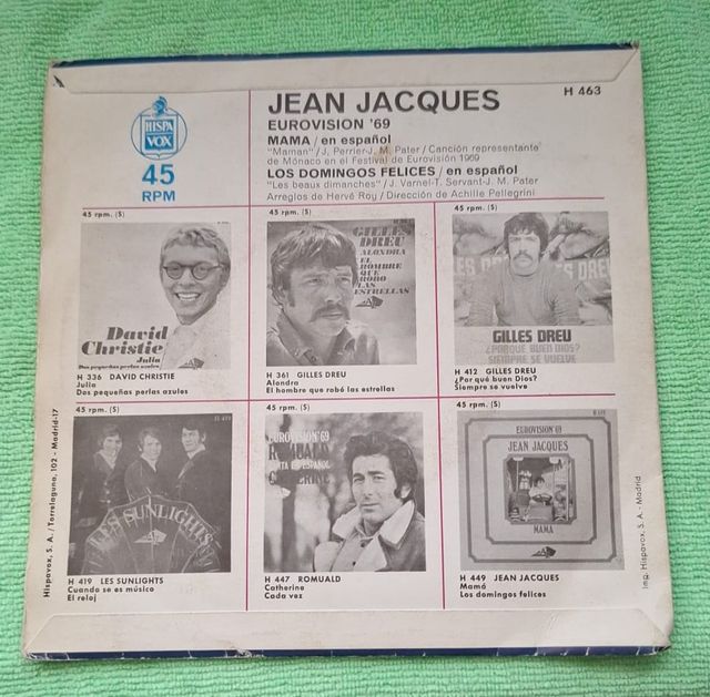Eurovisão Única '69 Jean Jacques