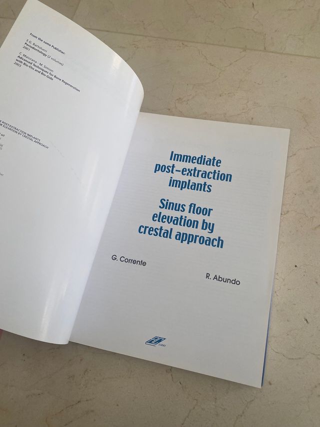 Libro immediate implant extraction Corrente