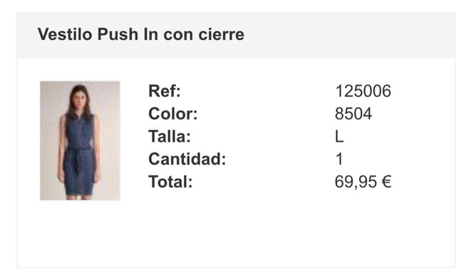 VESTIDO PUSH IN CON CIERRE DE CREMALLERA Salsa