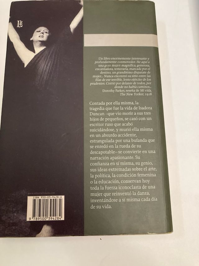 Libro Mi vida de Isadora Duncan