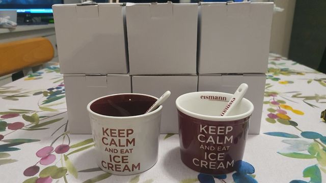 Servizio da 6 coppette gelato ceramica