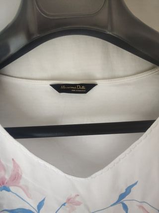 Blusa blanca Massimo Dutti
