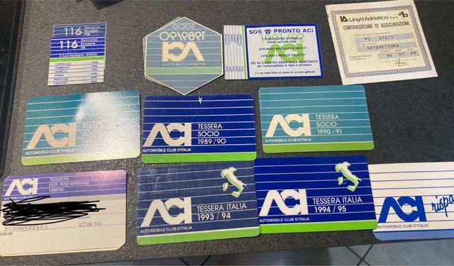 Lotto auto epoca bolli/carte ACI/tessere vintage