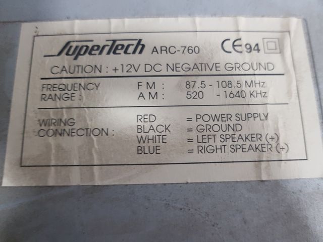 Radiocasette para coche.