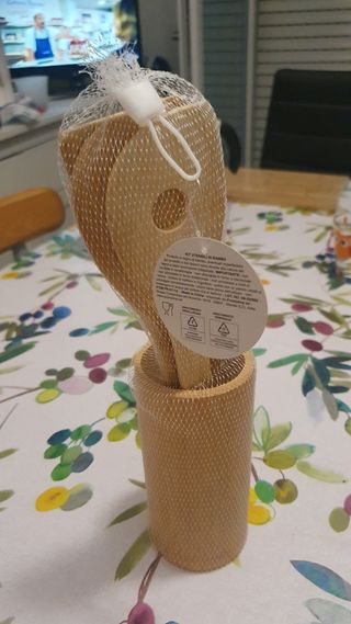 Kit utensili in bambu'