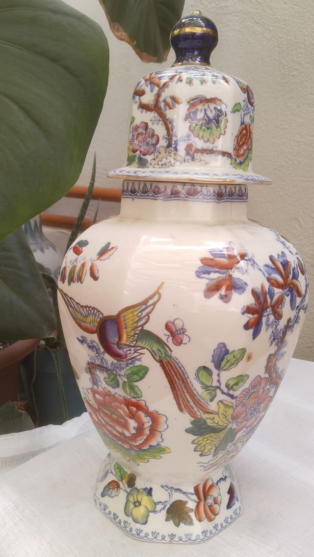 Antiguo Jarrón porcelana  inglesa Mason's