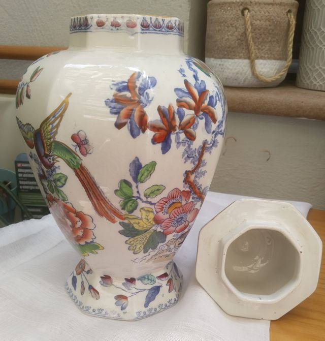 Antiguo Jarrón porcelana  inglesa Mason's