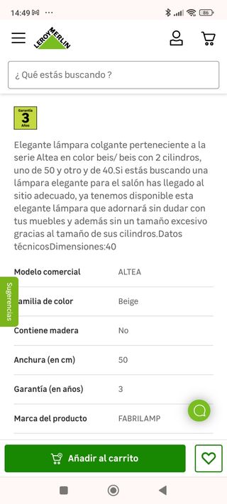 Lámpara techo diseño