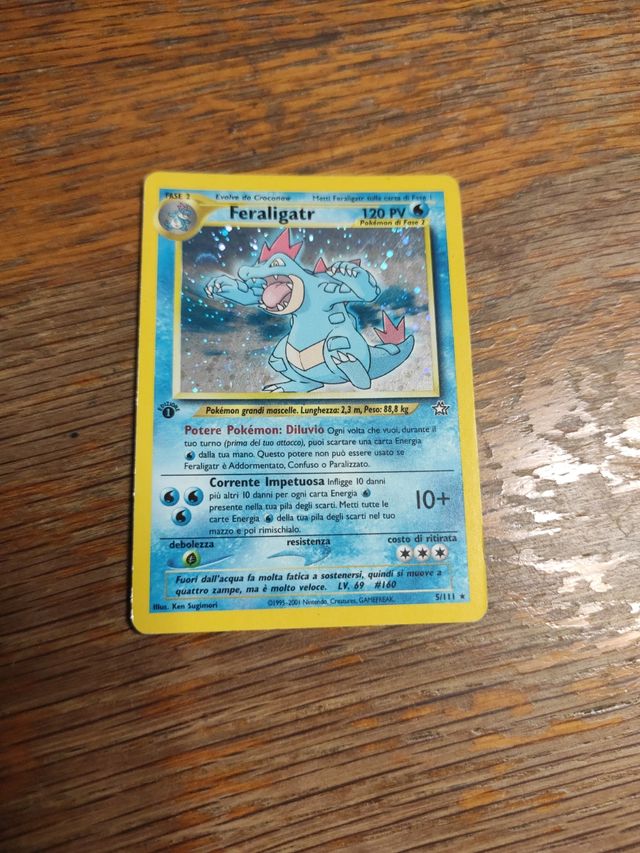 Carta Pokemon Feraligatr prima edizione