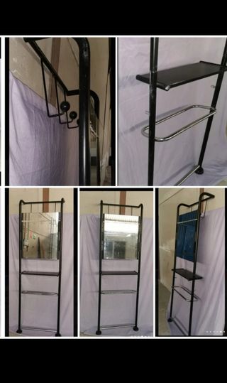 Recibidor metálico antiguo cristal rajado